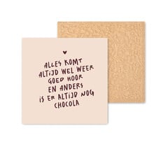 Kleurrijke tegel | 11 CM | Alles komt altijd weer goed