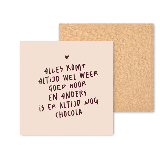 Kleurrijke tegel | 11 CM | Alles komt altijd weer goed