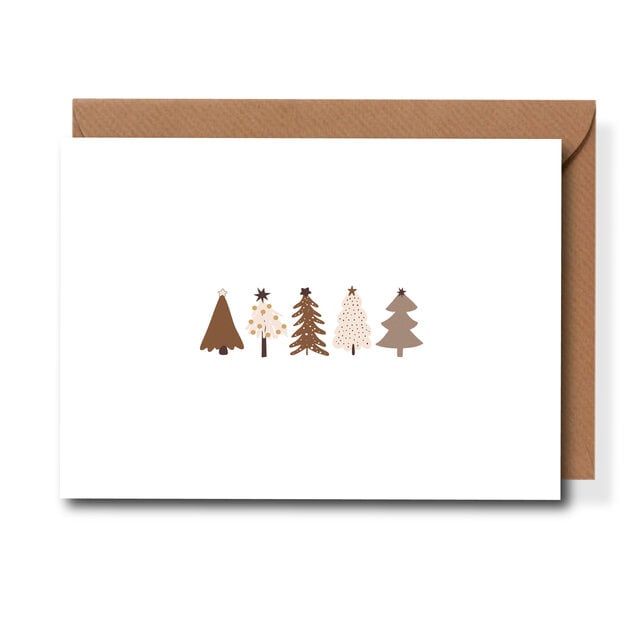 Kerstkaart | Kerstboompjes