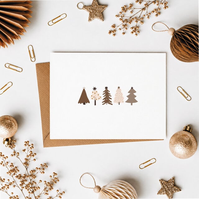 Kerstkaart | Kerstboompjes