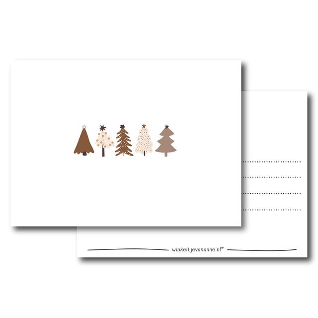 Kerstkaart | Kerstboompjes