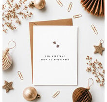 Kerstkaart | Kerstkus door de brievenbus