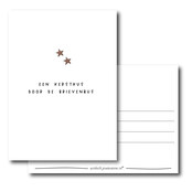 Kerstkaart | Kerstkus door de brievenbus