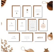 Kerstkaarten voordeelset | 10 stuks | met enveloppen