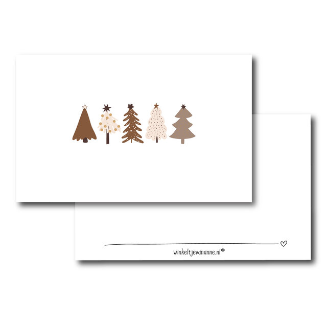 Minikaartje | Kerst | Boompjes