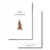 Minikaartje | Kerst | Fijne feestdagen met boompje