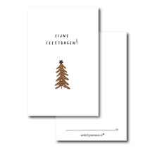 Minikaartje | Kerst | Fijne feestdagen met boompje