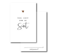 Minikaartje | Sint | Veel liefs. van de sint