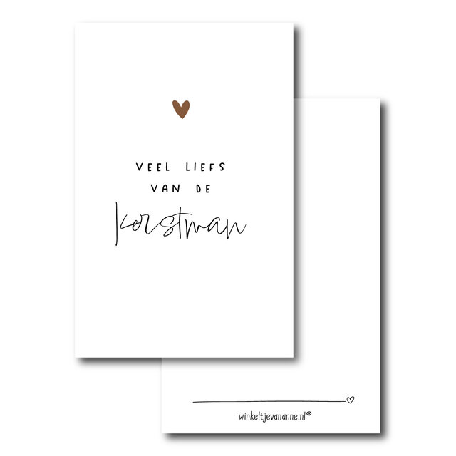 Minikaartje | Kerst | Liefs van de kerstman