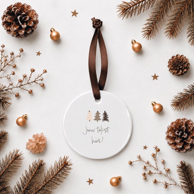 Kerstbal | Met eigen tekst | Boompjes
