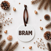 Kerstbal | Naam Blokletters | Op maat gemaakt