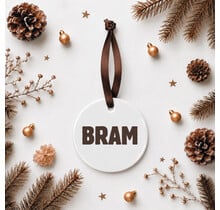 Kerstbal | Naam Blokletters | Op maat gemaakt
