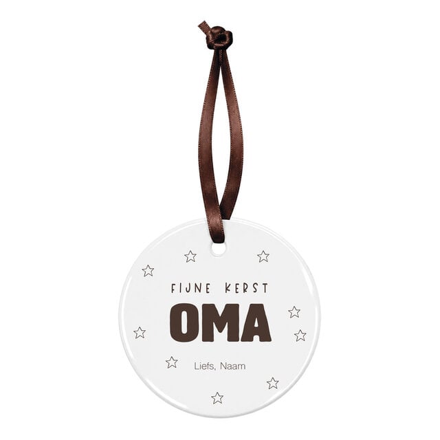 Kerstbal | Fijne kerst oma | Op maat gemaakt