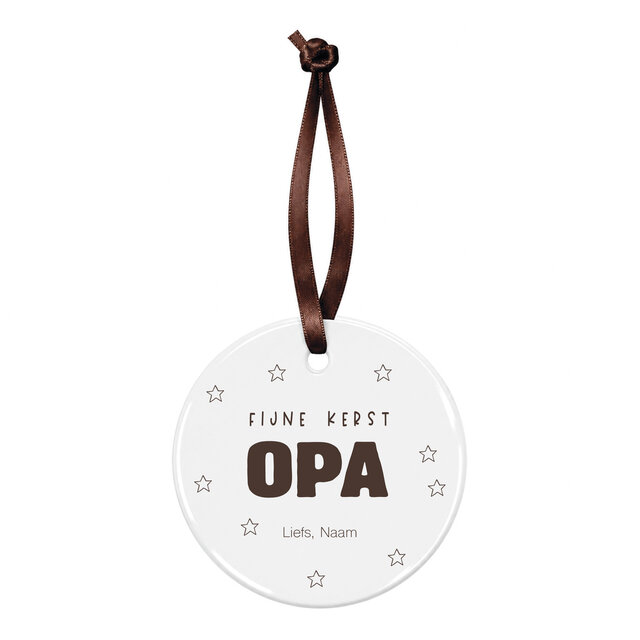 Kerstbal | Fijne kerst opa | Op maat gemaakt