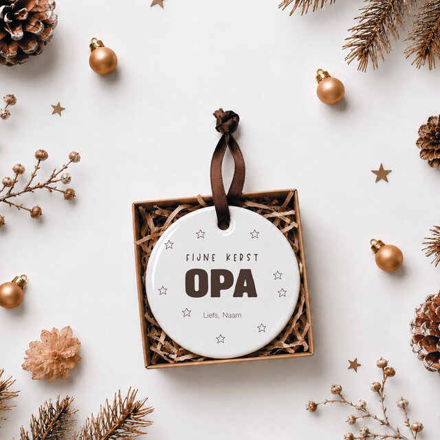 Kerstbal | Fijne kerst opa | Op maat gemaakt