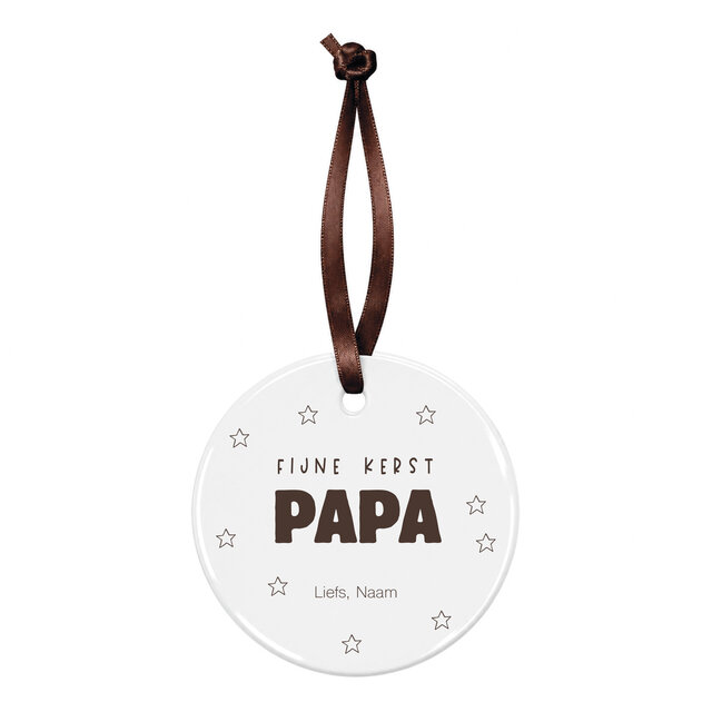 Kerstbal | Fijne kerst papa | Op maat gemaakt