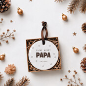 Kerstbal | Fijne kerst papa | Op maat gemaakt