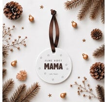Kerstbal | Fijne kerst mama | Op maat gemaakt
