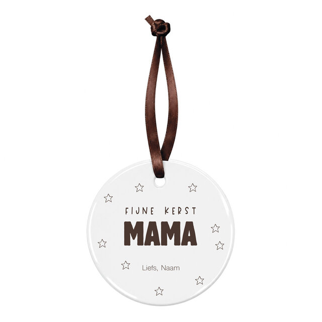 Kerstbal | Fijne kerst mama | Op maat gemaakt