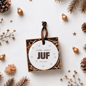 Kerstbal | Fijne kerst juf | Op maat gemaakt