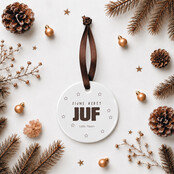 Kerstbal | Fijne kerst juf | Op maat gemaakt