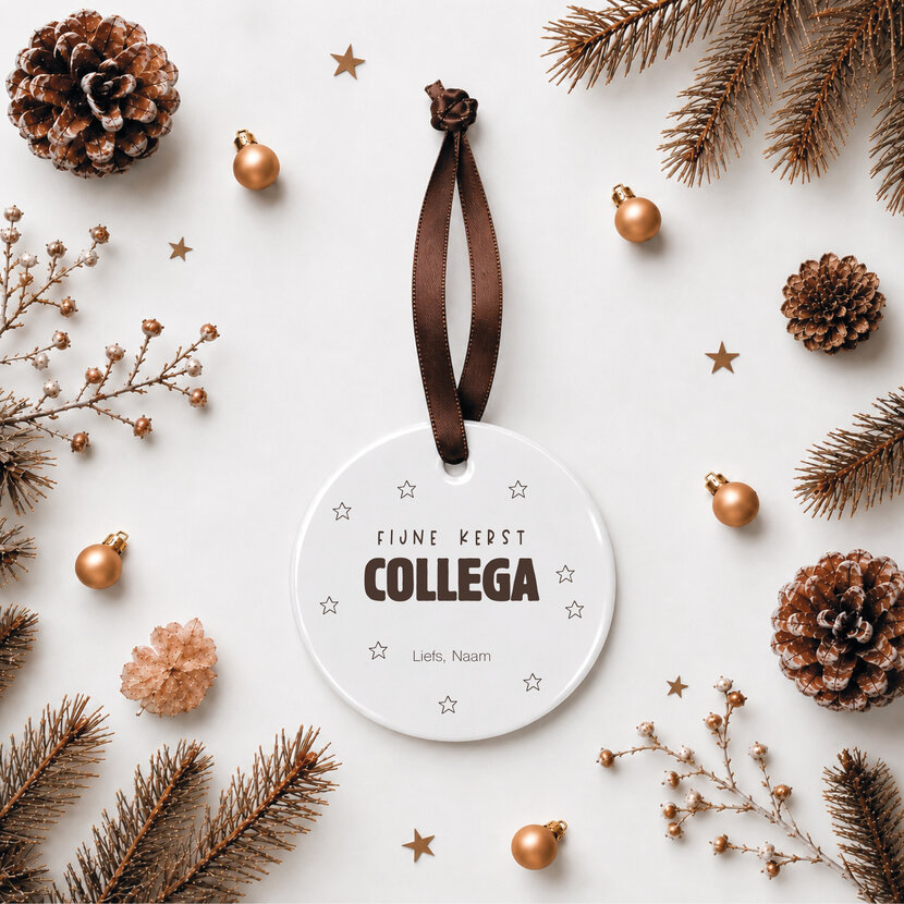 Kerstbal | Fijne kerst collega | Op maat gemaakt