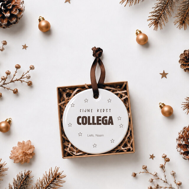 Kerstbal | Fijne kerst collega | Op maat gemaakt