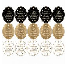 Sticker | Fijne Feestdagen | 4,5 CM | 15 stuks