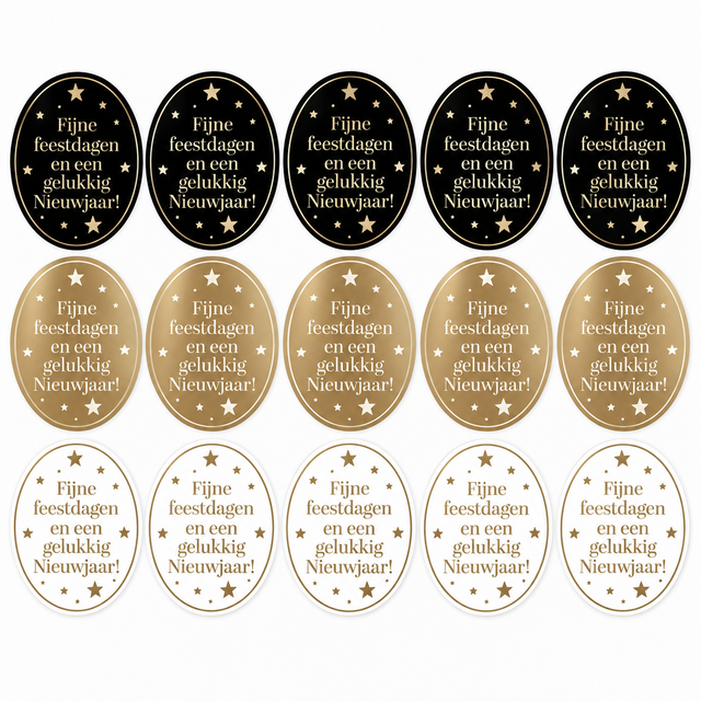 Sticker | Fijne Feestdagen | 4,5 CM | 15 stuks