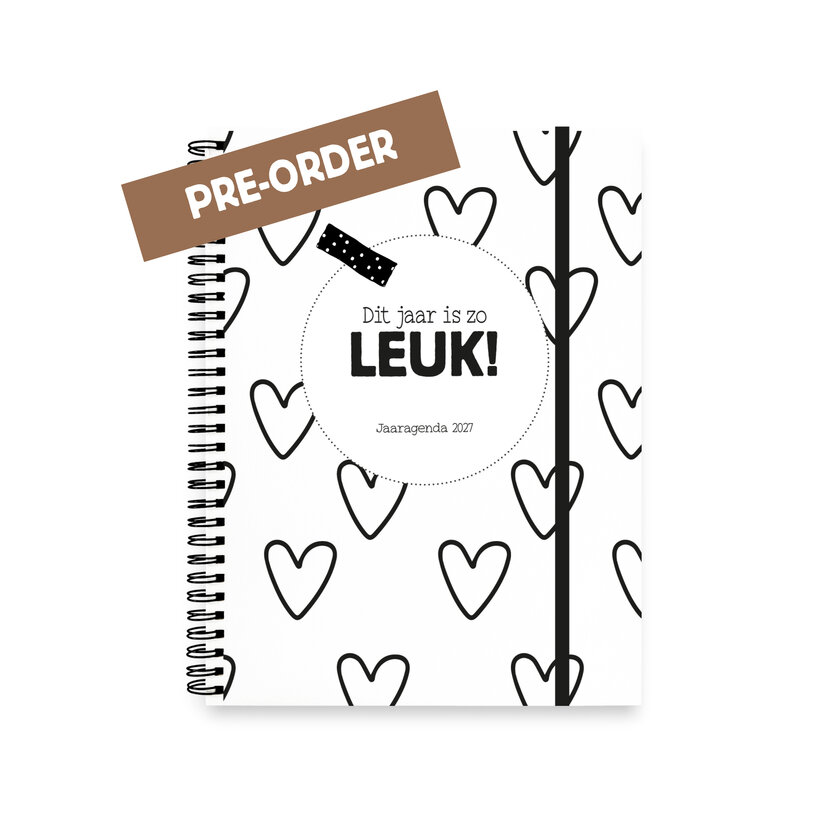 PRE-ORDER Agenda 2027 | Horizontale schrijfrichting | Met gratis stickervel
