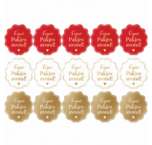 Sticker | Fijne pakjesavond | 5,5 CM | 15 stuks