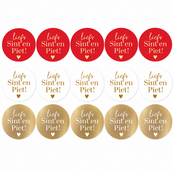 Sticker | Liefs Sint en Piet | 4,0 CM | 15 stuks