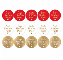 Sticker | Liefs Sint en Piet | 4,0 CM | 15 stuks