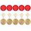 winkeltjevananne.nl Sticker | Liefs Sint en Piet | 4,0 CM | 15 stuks