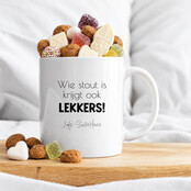 Mok | Sinterklaas | Met strooigoed | Wie stout is krijgt ook lekkers