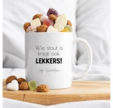 Mok | Sinterklaas | Met strooigoed | Wie stout is krijgt ook lekkers