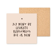 Kleurrijke tegel | 11 CM | Kerstmuts