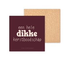 Kleurrijke tegel | 11 CM | Een hele dikke kerstboodschap | Wc tegel