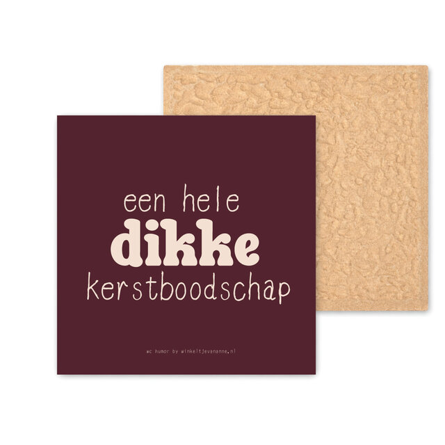 Kleurrijke tegel | 11 CM | Een hele dikke kerstboodschap | Wc tegel