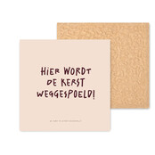 Kleurrijke tegel | 11 CM | Hier wordt de kerst weggespoeld! | Wc tegel