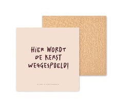 Kleurrijke tegel | 11 CM | Hier wordt de kerst weggespoeld! | Wc tegel