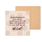 Kleurrijke tegel | 11 CM | Chocoladekransjes en wijn