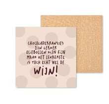 Kleurrijke tegel | 11 CM | Chocoladekransjes en wijn