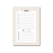 Notitieboekje | A6 | Beige | Dots