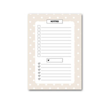 Notitieboekje | A6 | Beige | Dots