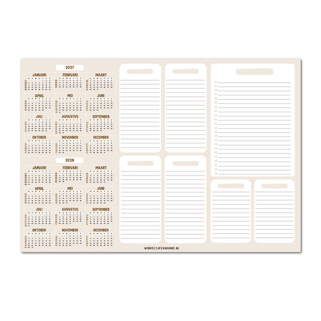 XXL | Bureau Onderlegger | 2027/2028 | PRE ORDER