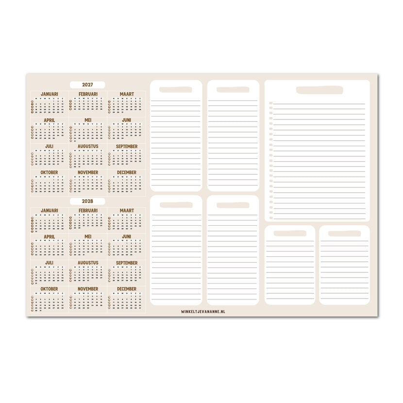 XXL | Bureau Onderlegger | 2027/2028 | PRE ORDER
