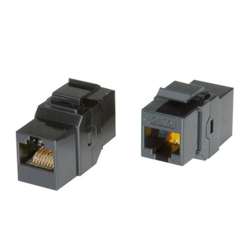 Proline  Keystone doorvoer, RJ45, Cat6, UTP recht 180graden, zwart