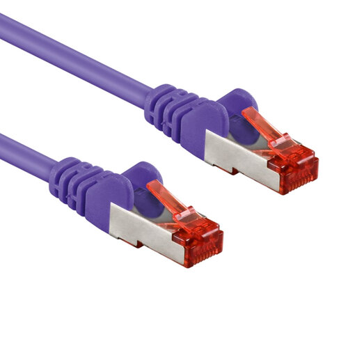 Proline Patchkabel S/FTP, AWG27, Cat6, OD6.2mm, LSOH, paars, 2m