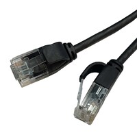 Patchkabel U/UTP, Cat.6A, ultraflex, zwart, 0.25m